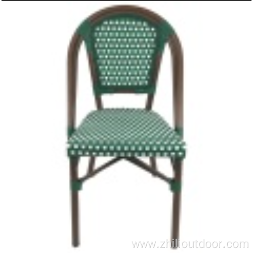 Garden Furniture Aluminum Wicker Metal Outdoor Cafe Chair